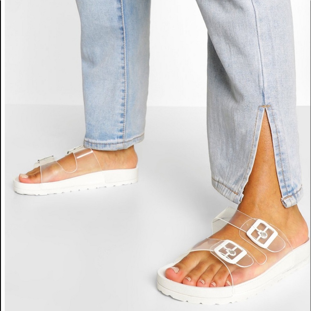 Clear buckle slides